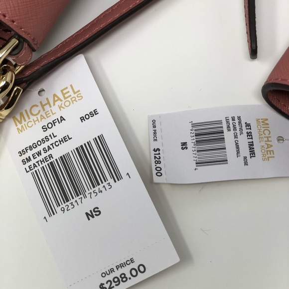 2pcs Michael Kors Sofia handbag&wallet rose - Picture 4 of 8